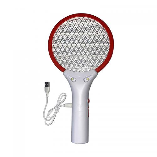 JH-M01 USB rechargeable mosquito swatter with 2 led